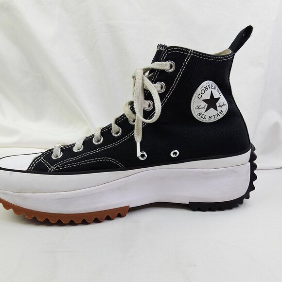 Converse Run Star Hike Size 10 Mens Or 11.5 Womens Black Hi Platform Sneakers - Picture 3 of 15